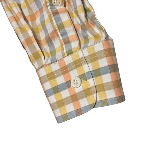 Alan‎ Flusser 100% Cotton Plaid Long Sleeve Button Down Shirt Size XL - Picture 3 of 5